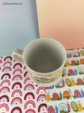 Ovejitas y Ovejitas Little Sheep Apocalipsis 2:7 Children's Mug w/Saucer Set, Like New