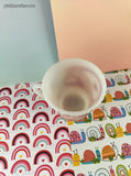 Vintage Hazel Atlas Buck Rogers Outer Space Red White Milk Glass Mug, Excellent Shape