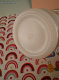 Vintage Hazel Atlas Buck Rogers Outer Space Red White Milk Glass Mug, Excellent Shape