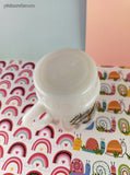 Vintage Anchor Hocking Fire King Milk Glass Chickadee Bird Mug, Like New