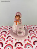 Vintage 1983 Holly Hobby Birthday Collection Porcelain 5th Birthday Figurine, Like New