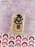 Vintage Uptown Sandi Gore Evans Wintry Snowman Bird Seed #G25033 Wooden Block/Rubber Stamp