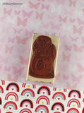 Vintage Uptown Sandi Gore Evans Wintry Snowman Bird Seed #G25033 Wooden Block/Rubber Stamp
