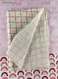 Vintage 1992 Fabric Traditions Merry Christmas Red Green White Fabric Remnant, 18" x 24" W, CLEAN