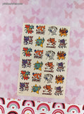 Vintage AGC Cats & Dogs Cartoony Rewards Full Sticker Sheet, Unused