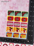 Vintage Homeschool Rewards Apples & Wild Animals Full Sticker Sheets Set/2