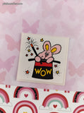 Vintage WOW Cute Lil' Bunny in Magic Hat Rewards Sticker 2" Unpeeled, Unused