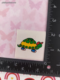 Vintage Cute Lil' Turtle Rewards Sticker 2" Unpeeled, Unused
