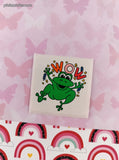 Vintage WOW Cute Lil' Froggy Rewards Sticker 2" Unpeeled, Unused