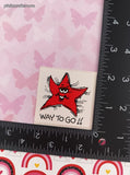 Vintage WAY TO GO!! Star Rewards Sticker 2" Unpeeled, Unused