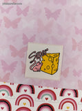 Vintage SUPER Mouse w/Cheese Rewards Sticker 2" Unpeeled, Unused
