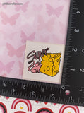 Vintage SUPER Mouse w/Cheese Rewards Sticker 2" Unpeeled, Unused