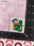 Vintage COOL! Lizard w/Ice Cream Rewards Sticker 2" Unpeeled, Unused