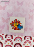 Vintage Sun Bird w/Sunglasses Rewards Sticker 2" Unpeeled, Unused