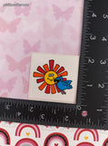 Vintage Sun Bird w/Sunglasses Rewards Sticker 2" Unpeeled, Unused