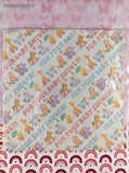Vintage Ambassador Baby Shower Gift Wrap Wrapping Paper, 2 Sheets New
