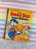 Vintage 1978 Little Golden Book: Walt Disney's Donald Duck, Instant Millionaire Hardcover