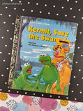 Vintage 1992 Little Golden Book: Kermit, Save the Swamp! Hardcover
