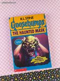 Vintage 1990's R.L. Stine Goosebumps #11, The Haunted Mask Softcover *w/Mask*