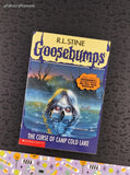 Vintage 1997 1st Scholastic Printing R.L. Stine Goosebumps #56, The Curse of Camp Cold Lake *w/Trading Cards*