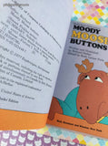 Vintage 1977 Sweet Pickles Moody Moose Buttons by Jacquelyn Reinach Hardcover, Like New