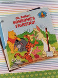 Vintage 1990's Golden Books Oh, Bother! Winnie the Pooh Helping Hands Softcovers Set/4