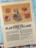 Vintage 1987 Easy-to-Make Playtime Village Oversized Softcover, Unused