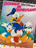 Vintage 1989 Walt Disney's Donald in Disneyland Oversized Illustrated Hardcover Board Book