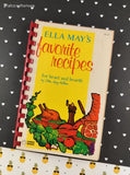 Vintage 1974 Ella May's Favorite Recipes for Heart and Hearth Softcover, Spiral Bound