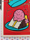 Vintage 1986 Playskool "HAPPY BIRTHDAY!" 180-11 Wooden Frame-Tray Puzzle