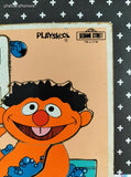 Vintage 1979 Playskool "ERNIE" Sesame Street 315-22 Wooden Frame-Tray Puzzle
