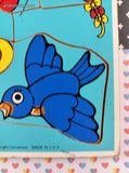 Vintage 1982 Playskool "THINGS THAT FLY" 180-02 Wooden Frame-Tray Puzzle