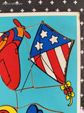 Vintage 1982 Playskool "THINGS THAT FLY" 180-02 Wooden Frame-Tray Puzzle