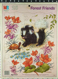 Vintage 1989 Milton Bradley Forest Friends Cardboard Frame-Tray Puzzle