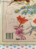 Vintage 1989 Milton Bradley Forest Friends Cardboard Frame-Tray Puzzle