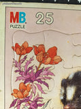 Vintage 1989 Milton Bradley Forest Friends Cardboard Frame-Tray Puzzle