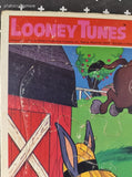 Vintage 1985 Looney Tunes on the Farm Golden Cardboard Frame-Tray Puzzle