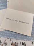 Vintage 2000 House Mouse Holiday Tweets Christmas Greeting Card, Unused