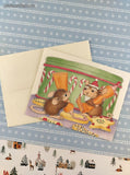 Vintage 2002 House Mouse Sending Best Wishes Christmas Greeting Card, Unused