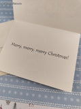 Vintage 2002 House Mouse Merry, Merry, Merry Christmas Greeting Card, Unused