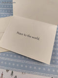 Vintage 2001 House Mouse Peace to the World Christmas Greeting Card, Unused