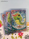 Vintage 1999 Topps 1st Edition Blue/Black Label TV Animation Edition Caterpie Evolutions Non-Holo Pokemon Cards Set/3 - NM