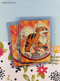 Vintage 1999 Topps 1st Edition Blue Label TV Animation Edition Growlithe Evolutions Non-Holo Pokemon Cards Set/2 - NM