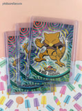 Vintage 1999 Topps 1st Edition Blue Label TV Animation Edition Abra Evolutions Non-Holo Pokemon Cards Set/3 - NM