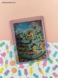 Vintage 1998 Topps Black Label TV Animation Edition #68 Machamp Holographic Pokemon Card - NM