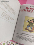 Vintage 1985 Little Golden Book: Walt Disney's Detective Mickey Mouse Hardcover