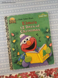 Vintage 1996 1st Edition Little Golden Book: Elmo's 12 Days of Christmas Sesame Street Hardcover