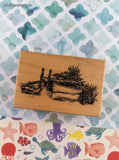 Vintage 1999 PSX G-2772 Canoe Rowboat Wooden Block/Rubber Stamp