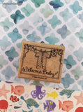 Vintage 1999 Stampin' Up! Welcome Baby! Wooden Block/Rubber Stamp