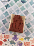 Vintage 1999 Stampin' Up! "Miss You..." Mailbox Garden Wooden Block/Rubber Stamp, CLEAN